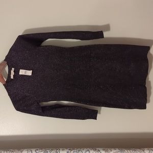 Black and silver sweater dress